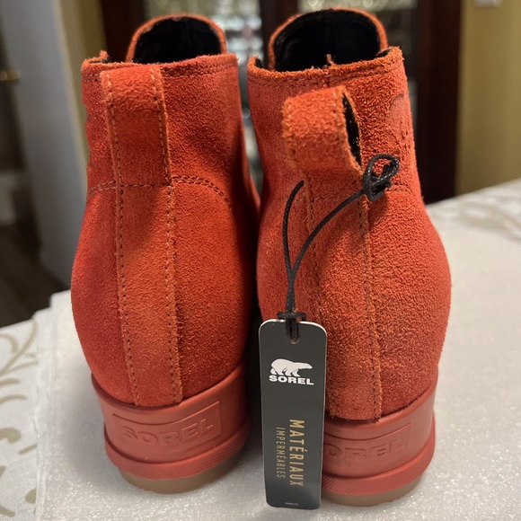 SOREL Women’s Evie Pull-On Suede Bootie. Warp Red. Size 9 M US.Brand New - Picture 7 of 16